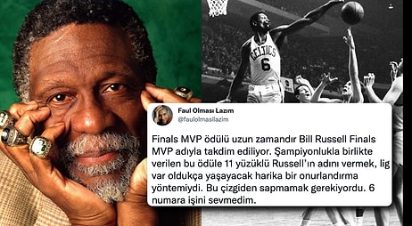 Bill Russell'ın Anısına NBA'de Tüm Takımların 6 Numaralı Formasının Emekli Edilmesi Sosyal Medyada Tartışıldı