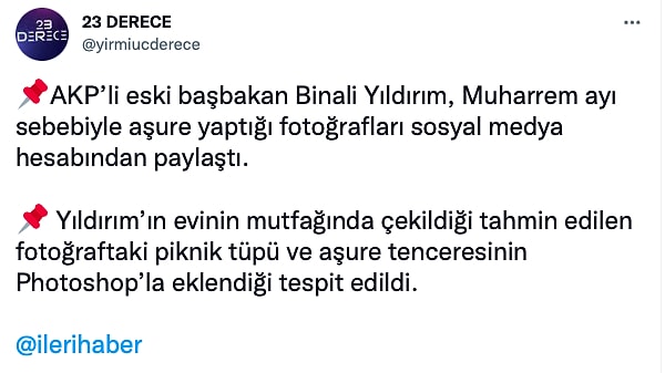 Bu düşünceler sonrası fotoğrafı inceleyen İleri Haber ve 23 Derece isimli Twitter hesapları, ocağın ve tüpün fotoğrafa sonradan eklendiğini yani fotoğrafın photoshoplu olduğunu iddia etti!