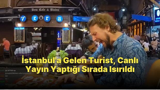İstanbul'da Yemek Yerken Canlı Yayın Yapan Turist, Gül Satmaya Çalışan Çocuk Tarafından Isırıldı