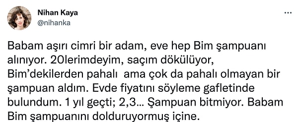 Babasının cimriliğiyle ilgili anısını paylaşan kullanıcı sosyal medyanın gündemine oturdu.