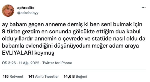 10. Evliyalar hep bir tanıdığa gidiyor nedense...