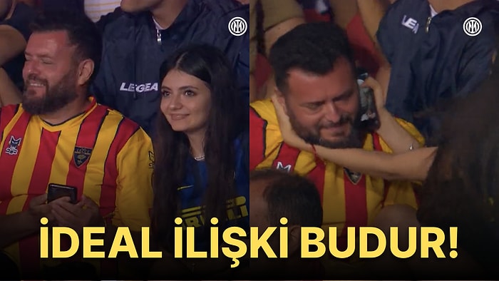 Farklı Takımları Tutan Çiftin Tribünlerde Birbirlerini Sinir Ettiği Aşırı Tatlı Anlar Viral Oldu