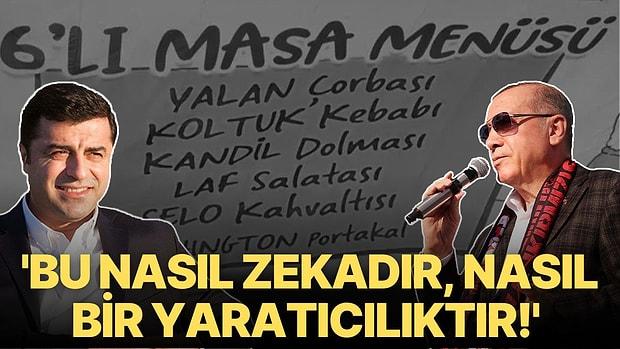 Erdoğan'ın '6'lı Masada Selo Kahvaltısı Var' Sözlerine Demirtaş'tan Yanıt: 'Bu Nasıl Bir Yaratıcılıktır!'