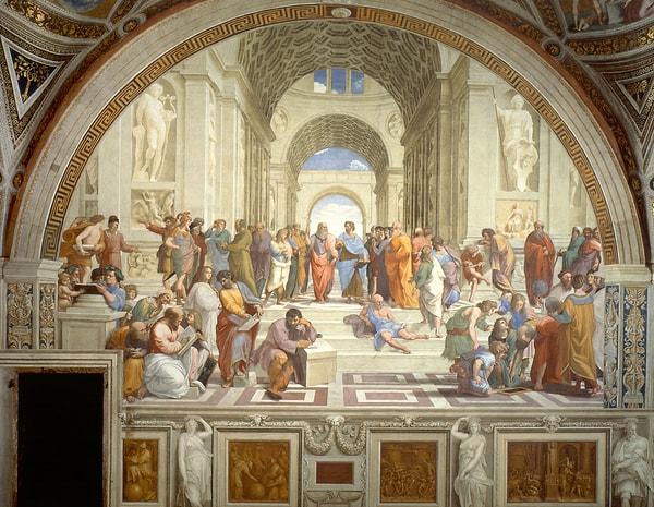 Bugün sizlerle birlikte inceleyeceğimiz eserin adı 'Atina Okulu'! İtalyanca 'Scuola di Atene' isimli tablomuzun ressamı ise sanat tarihinin en değerli sanatçılarından Rafael.