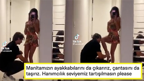 Hayaller Siyah Poşete mi? Sevgilisinin Topuklu Ayakkabısını Çıkaran Adamın Videosu Sosyal Medyayı İkiye Böldü