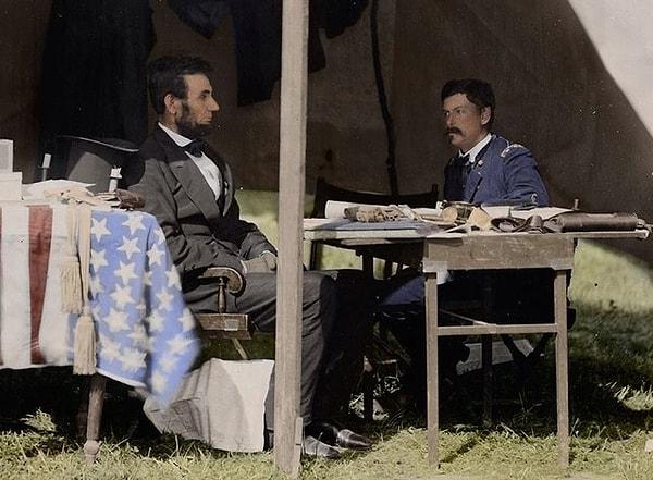 10. Lincoln'ün Antietam'da çekilen fotoğrafı - Eylül 1862: