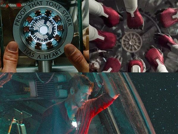8. 'Endgame' filminde The Avengers'ların elleri Tony Stark'ın kalbini temsil ediyor.