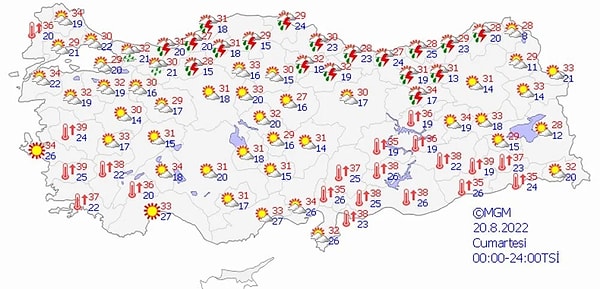 20 Ağustos Cumartesi Hava Nasıl Olacak?