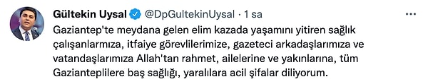 Demokrat Parti Genel Başkanı Gültekin Uysal ⬇️