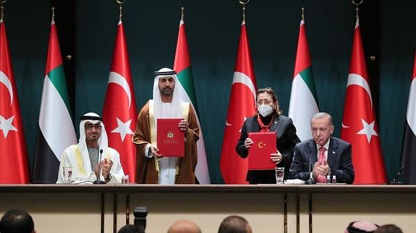Geçen yıl Kasım ayında Erdoğan ve Zayed El Nahyan arasında yapılan görüşmelerde imzalanan anlaşmalar Borsa'da rekora neden olmuştu.