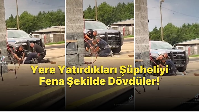 3 Polisin, Yakaladıkları Şüpheliyi Yere Yatırıp Dövdükleri, Kafasını Betona Vurdukları Tepki Çeken Anlar