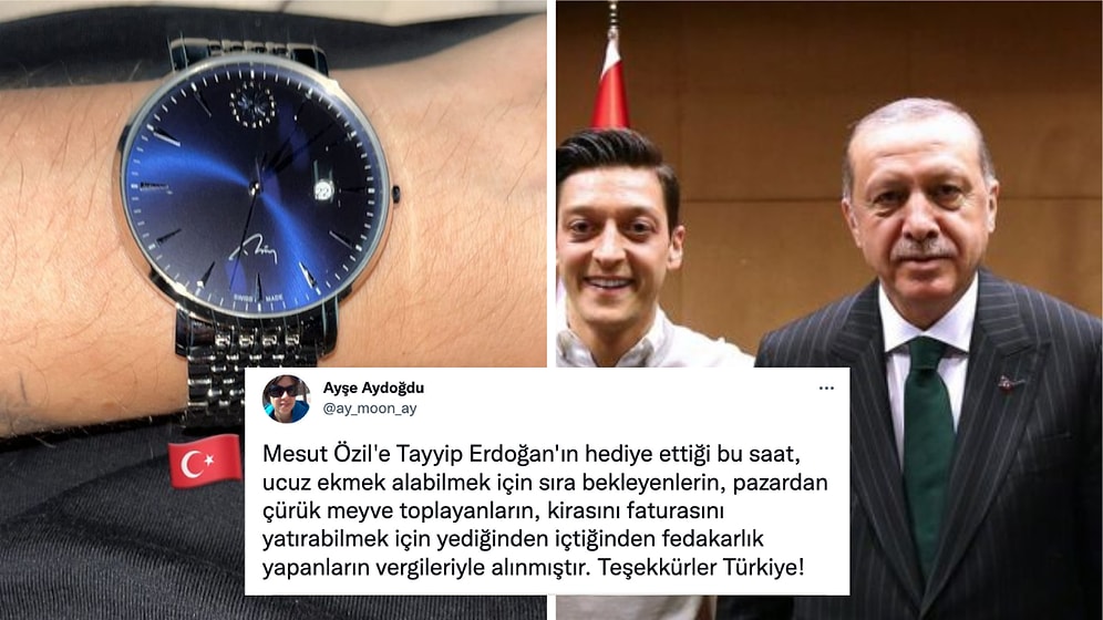 Cumhurbaşkanlığı Forslu ve Erdoğan İmzalı Saatini Paylaşan Mesut Özil'e Tepkiler Gecikmedi