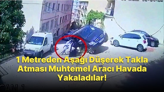 Takla Atmak Üzere Olan Aracı Havada Yakalayarak Devrilmesini Engelleyen Kadınlar