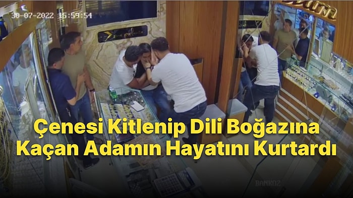 Yaptığı Müdahale ile Dili Boğazına Kaçan Vatandaşın Hayatını Kurtaran Kuyumcu