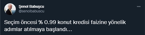 Diğer yandan da Merkez Bankası faiz indirimleri sonrası ve seçimlere yönelik parasal genişleme beklentisiyle konut tarafında bir faiz indiriminin oluşabileceği de konuşuluyor. Ancak böyle bir hamlenin fiyat artışlarına yol açabileceği de biliniyor.