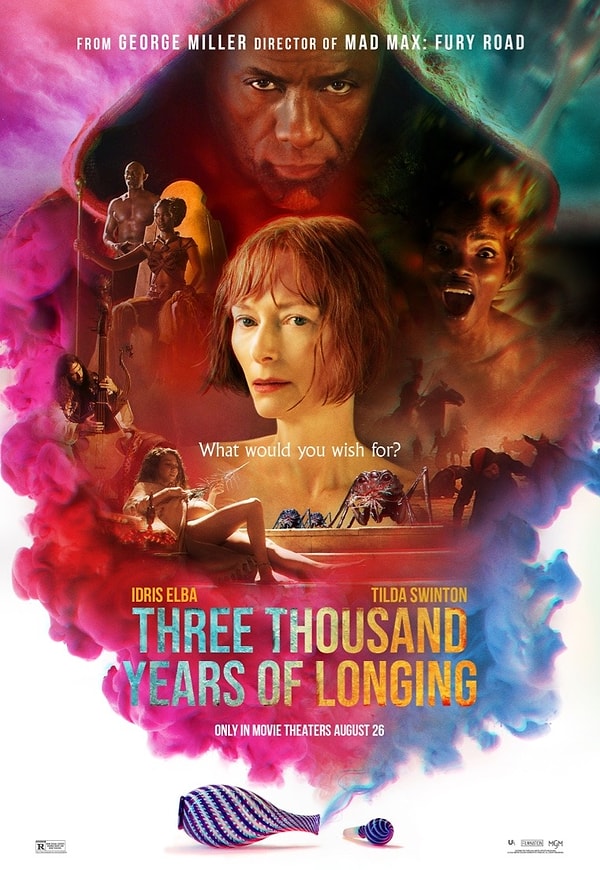 4. George Miller'ın başrollerini Idris Elba ve Tilda Swinton'ın paylaştığı Three Thousand Years of Longing filminden yeni bir afiş yayımlandı.