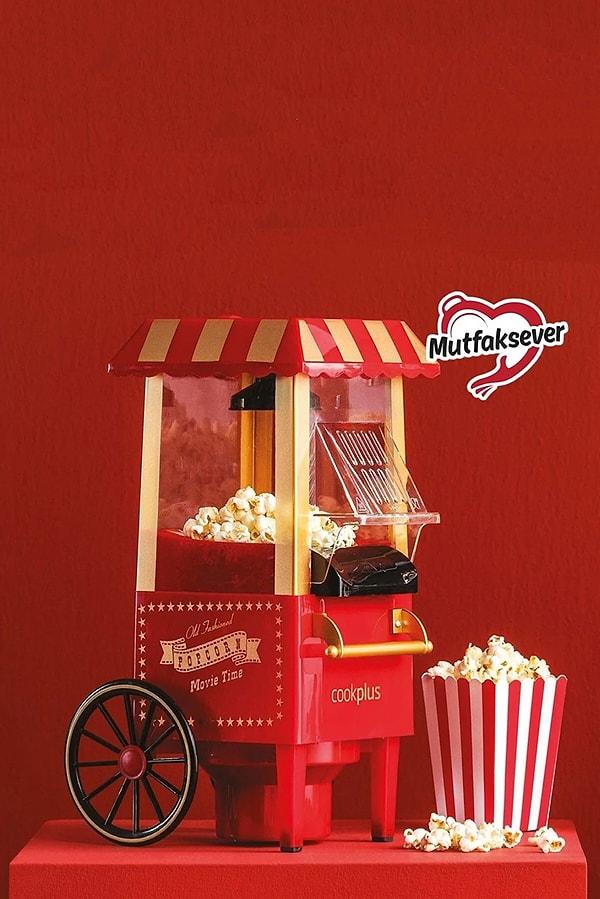 7. Hem çocukları hem yetişkinleri sevindirecek popcorn makinesi...