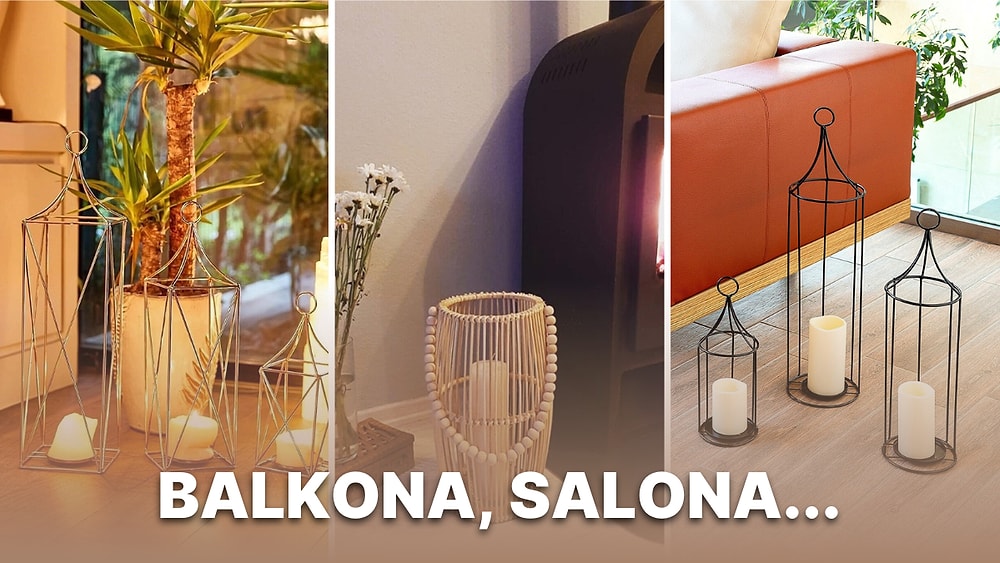 Ortamın Enerjisini Yükseltecek Mumlar İçin Kafes Fenerler