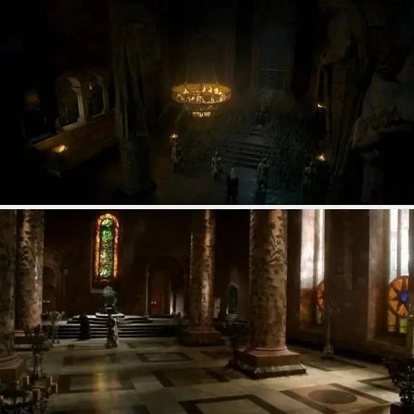 4. Taht odası 'Game of Thrones'a ait bir başka yer, ancak 'House of the Dragon'da daha farklı bir versiyonunu görüyoruz.