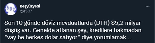 Döviz pozisyonlarıyla ilgili bu paylaşım da dikkat çekti👇