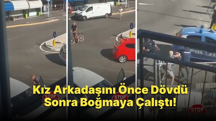 Şiddet Uyguladığı Kız Arkadaşını Arabada Boğmaya Çalışan Adamın Kan Donduran Görüntüleri