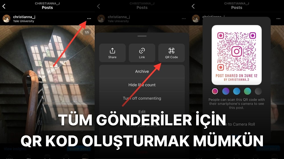 Instagram'da Reels, Gönderi ve Konum Bilgileri QR Kod Olarak Nasıl Paylaşılır?
