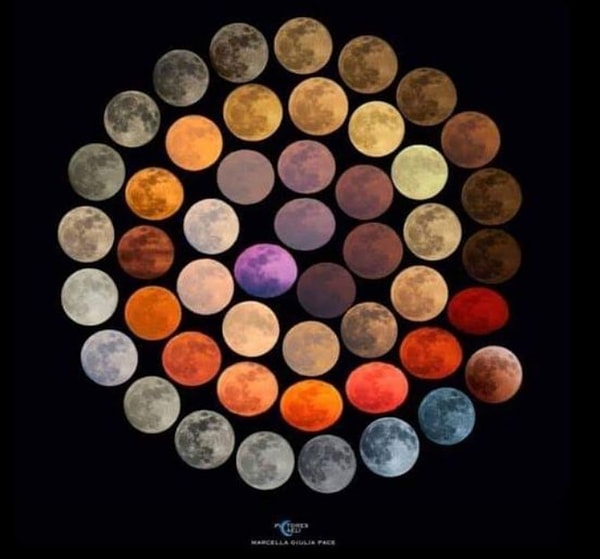 12. 48 Различных Цветов Луны, Сфотографированных В Разных Местах Италии За 10 Лет
