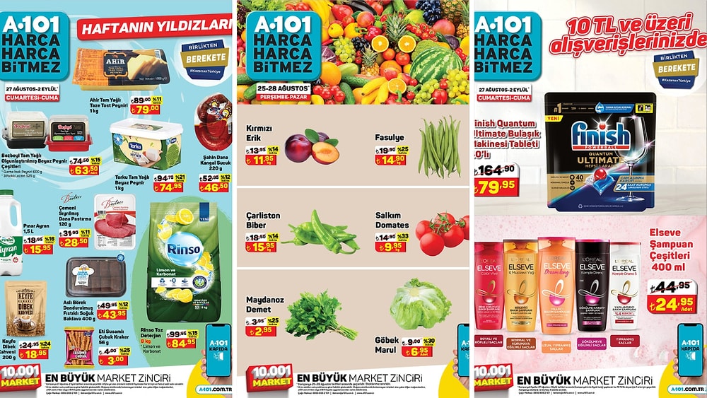 27 Ağustos - 2 Eylül 2022 A101 Haftanın Yıldızları Kataloğu