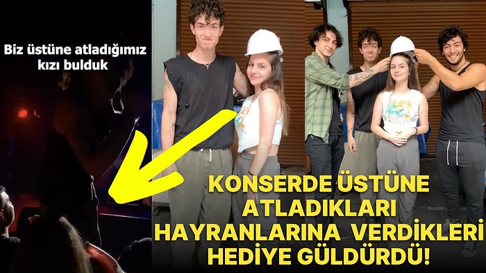 Müzik Grubu Skapova'nın Konserde Üstüne Atladıkları Kadın Hayranlarına Verdikleri Hediye Herkesi Güldürdü