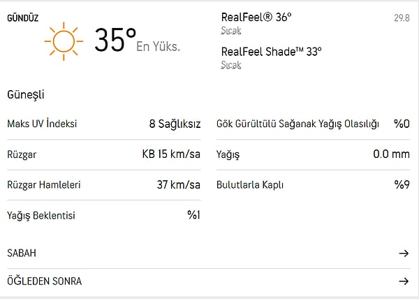 29 Ağustos Pazartesi İzmir Hava Durumu