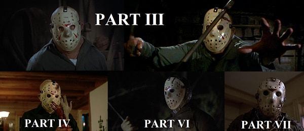 6. '13. Cuma' serisinin üçüncü filminde Jason'ın kafasına balta geliyor. O filmden sonraki tüm filmlerde Jason'ın hokey maskesinde eksik bir yer bulunuyor.