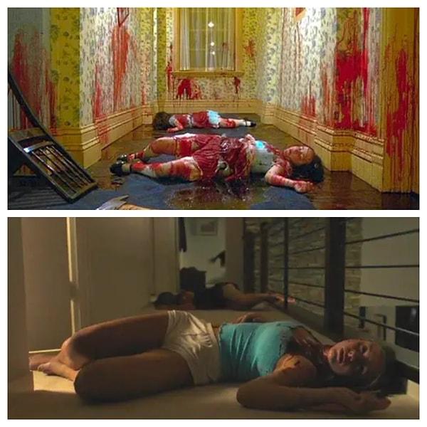 7. 2019 yapımı 'Us' filmindeki ikizler, 'The Shining' filminde öldürülen kızlarla aynı pozisyonda duruyor.