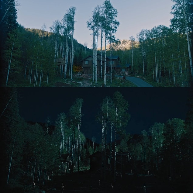10. Si vous regardez attentivement lorsque le soleil se couche dans le film 'Hereditary', vous verrez que la maison est complètement entourée d'arbres.