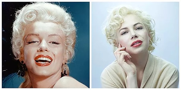 2. "My Week with Marilyn" filminde Marilyn Monroe'yu canlandıran Michelle Williams.