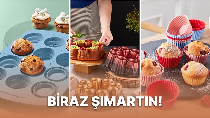 Kabına Sığmayan Muffin'ler Yaparken İhtiyacınız Olacak Çeşit Çeşit Kalıplar