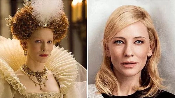 1. "Elizabeth" filminde I. Elizabeth'i canlandıran Cate Blanchett.