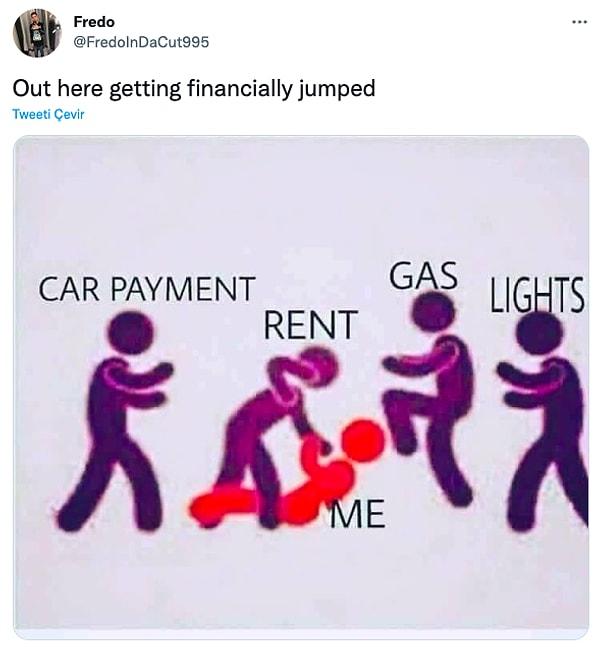 15. "Araba ödemesi, kira, yakıt, elektrik vs ben"