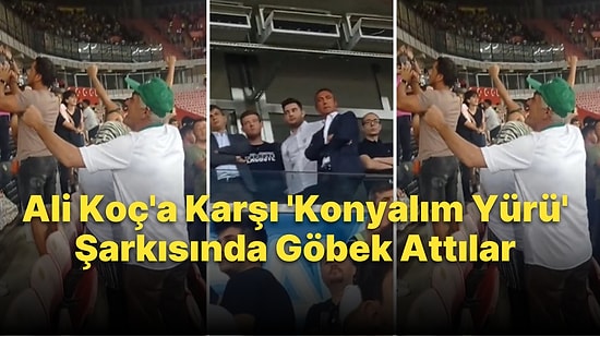 Konyaspor Galibiyeti Sonrası Taraftarlar, 'Konyalım Yürü' Şarkısı Eşliğinde Ali Koç'a Karşı Göbek Attılar