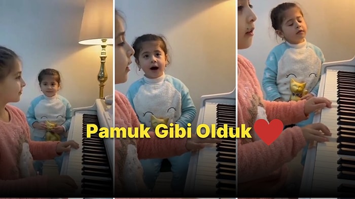 Türküleri Piyano ile Kaynaştıran Ufaklığın, Kardeşiyle Söylediği Muhteşem 'Nazende Sevgilim' Performansı