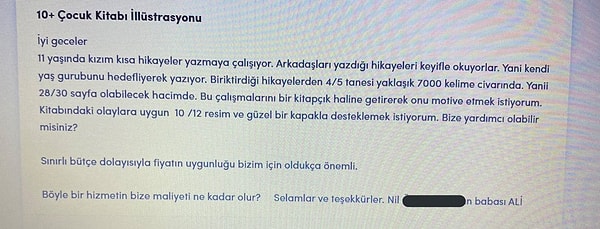 11 yaşındaki kızını motive etmek için hikayelerinden illüstrasyonlu kitap yaptırmak isteyen babanın bu hareketi Twitter ahalisi tarafından takdir edilirken, bazıları kendi çocukluklarıyla karşılaştırarak az biraz hayıflandı.