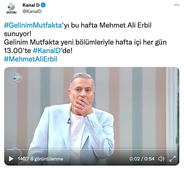 Bu olayın ardından da Kanal D ekranlarında yayınlanan ve her hafta sunucusu değişen Gelinim Mutfakta isimli programı bir haftalığına sunması tepkiyle karşılanmıştı.