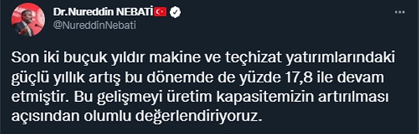 Üretime değindi