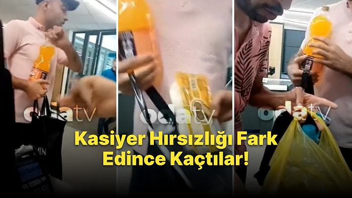 2 Kişinin Markette Hırsızlık Yaptığını Fark Eden Kasiyer O Anları Cep Telefonu Kamerası ile Kaydetti