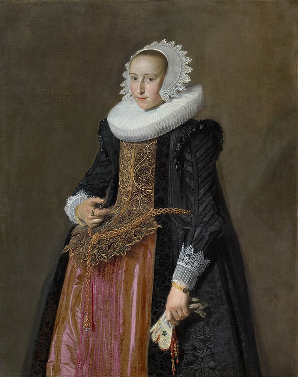 9. Frans Hals - Portrait of Aletta Hanemans (1625)