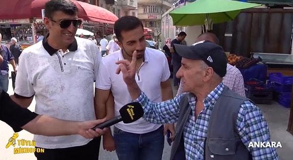 O esnada sokak röportajına konuşan bir başka vatandaş ise "Allah'ı niye karıştırıyorsun?" diyerek röportajı terk etti.