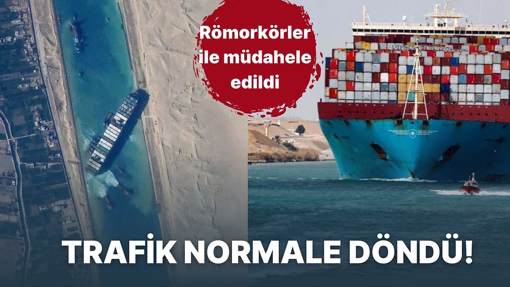 Süveyş Kanalı'nda Tankerin Karaya Oturması Yüzünden Duran Deniz Trafiği Yeniden Açıldı!