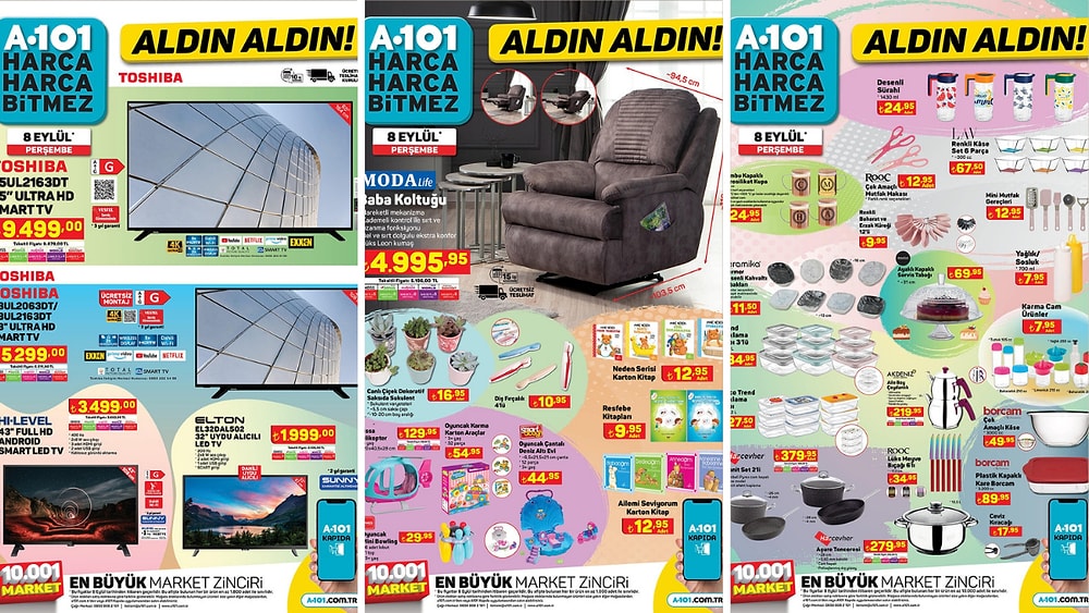 8 Eylül 2022 A101 Aldın Aldın Kataloğu