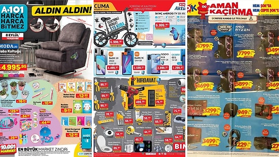 İndirim Günleri Başlıyor! 5 - 11 Eylül Haftasında A101, BİM ve ŞOK Aktüel Ürünler Listesinde Ne Var?