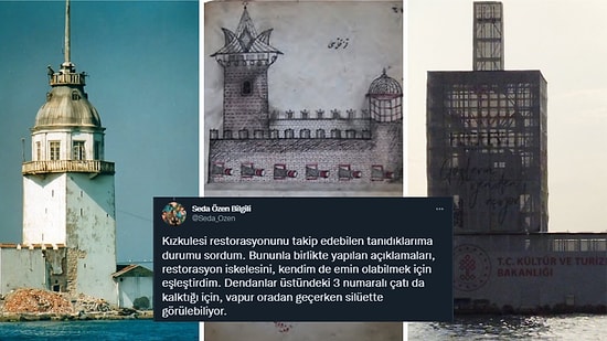 Sosyal Medyada 'Kız Kulesi Nerede?' Sorusunu Uzmanlar Yanıtladı: Restorasyonda Sökülen Çatı Nasıl Yapılacak?