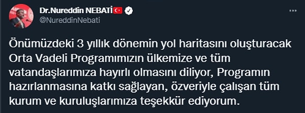 Bakan, programın hazırlanmasında katkı sağlayan, özveriyle çalışan tüm kurum ve kuruluşlara da teşekkür etmeyi unutmadı.